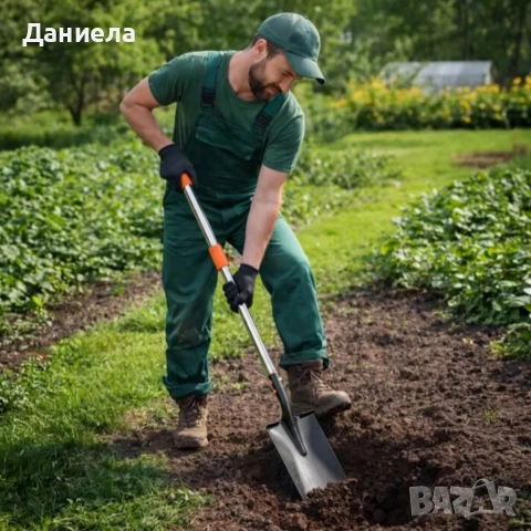 Телескопична градинска лопата 95–138 см – здрава стоманена конструкция и регулируема дръжка, снимка 5 - Градински инструменти - 54336909