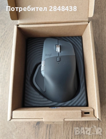 Logitech MX Master 4, Silent, USB, BT, Graphite , снимка 2 - Клавиатури и мишки - 54276850