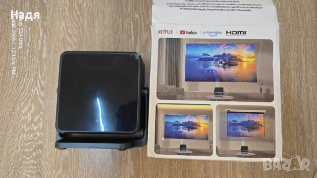Интелигентен видео проектор C6, нов, 5G WiFi, снимка 4 - Плейъри, домашно кино, прожектори - 54666721