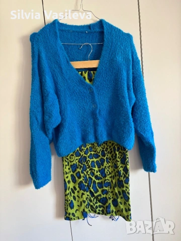 Дамска жилетка Zara синя