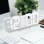 000005 Мултифункционален електронен часовни LCD дисплей, прецизен термометър и нощна лампа в едно, снимка 4