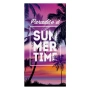 Плажна кърпа памучна лилава с палми "Summer Time"_1235666, снимка 1