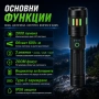 Мощен акумулаторен лазерен LED фенер далекобоен тактически ръчен прожектор водоустойчив USB къмпинг, снимка 2
