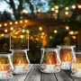 Комплект от 10 свещника тип фенер от стъкло с размери 10 х 8,5 см Relaxdays, снимка 2