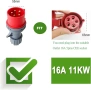 Заряден кабел за електрически превозни средства тип 2 11 kW 3-фазен 6-16 A 5 M, снимка 4