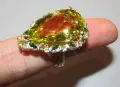 925 Сребърен пръстен с 37 карата лимонов кварц, снимка 5