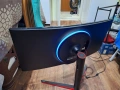 Извит геймърски монитор LG UltraGear 34GK950G-B Цял за части!, снимка 7