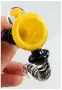Чашка за водна лула Black Leaf Dots Yellow SG19, снимка 3