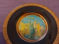 Чиния New York 24 KT Gold Chokin Made in Japan нова златно покритие фи 15 см, снимка 4