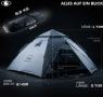 GOALPINE Atlas IV Pop-Up Палатка за 2-4 Човека - 100% Водоустойчива, снимка 7