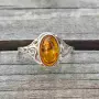 Сребърен пръстен с Балтийски кехлибар , снимка 3
