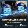 Електрическо ATV за деца 24V, 4 окачени колела, фарове, USB и MP3 връзка, двуместно детско превозно , снимка 3