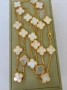 Дълго дамско колие с 20 детелини от бял седеф Van Cleef & Arpels VCA, снимка 5