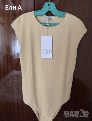 Пастелножълто боди от Zara