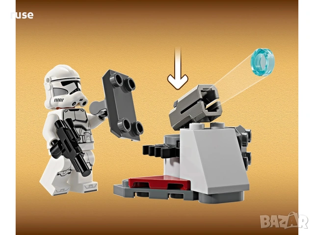 НОВИ! LEGO® Star Wars 75372 Клонинг щурмовак и боен дроид – боен пакет, снимка 5 - Конструктори - 54123811