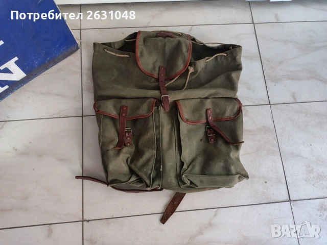 брезентова раница, снимка 7 - Спортна екипировка - 54830068