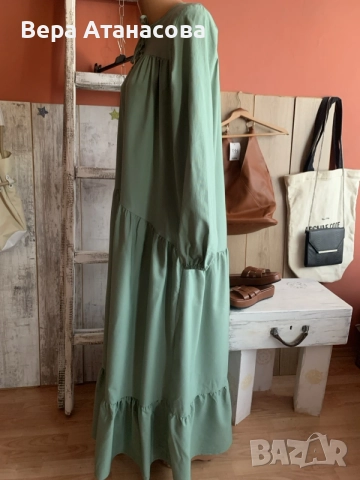 🧚🏼‍♂️🧚🏼‍♂️🧚🏼‍♂️ Дълга рокля в цвят мента👗 xs/s🍀, снимка 4 - Рокли - 55605146