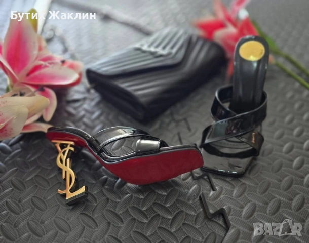 Дамски чехли на ток , снимка 2 - Чехли - 54963391