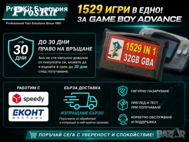 GameBoy Advance 1529 игри в 1 ProsKit, снимка 2 - Игри за Nintendo - 54399110