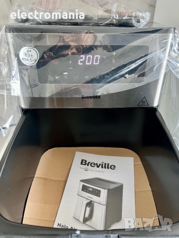 ЧИСТО НОВ!!! фритюрник с горещ въздух Breville HaloAir XL 9л, снимка 3 - Фритюрници - 54378673