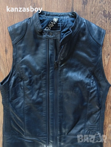 G-star 5620 Custom Zip Leather - дамски елек естествена кожа р-р М, снимка 5 - Елеци - 54380298
