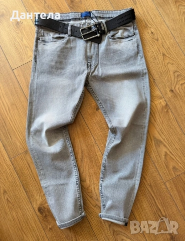 Мъжки дънки ZARA – Slim Fit сиви, размер 36