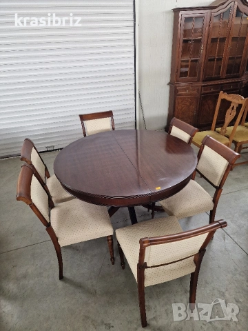 Масивна Разтегателна Трапезна Маса с 6-стола-внос от Германия!