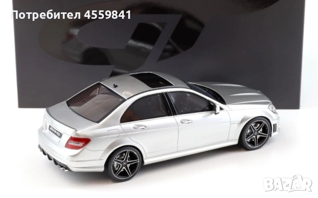 НОВ 1:18 Mercedes-Benz C 63 AMG W204 GT Spirit Limousine Iridium Silver 2007, снимка 3 - Колекции - 54905291