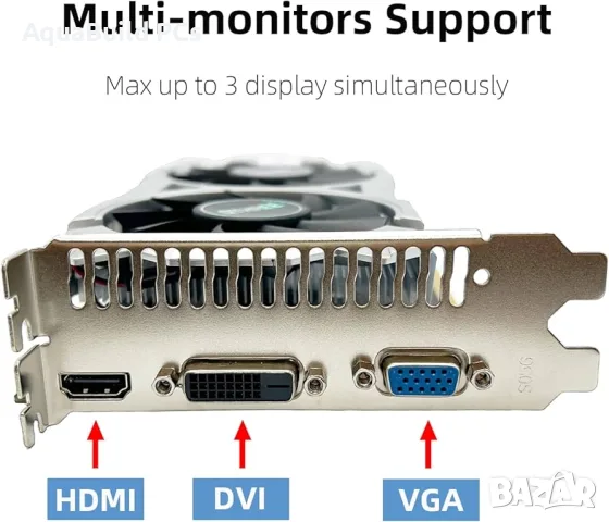 QTHREE GeForce GTX 750 TI 4gb видеокарта нова, GDDR5, HDMI, DVI, VGA, снимка 5 - Видеокарти - 55540165