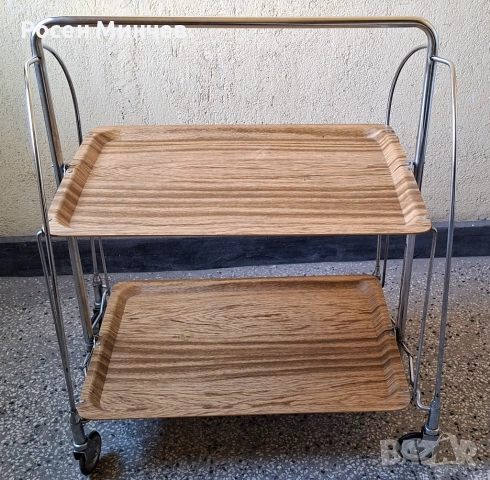 Сгъваема ретро маса за сервиране на колела , снимка 5 - Маси - 54346931