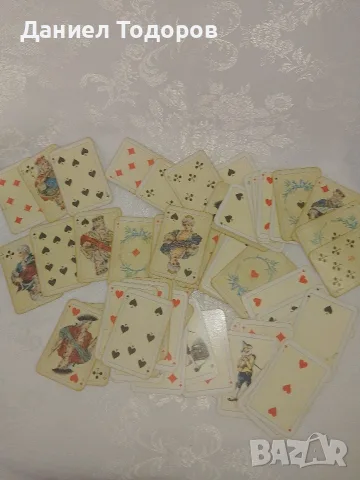 Стари Ретро Мини Карти за Игра, - 54 бр., снимка 3 - Карти за игра - 55479534