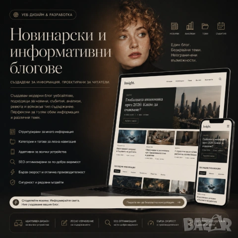 Изработка на модерни блог уебсайтове | Новинарски, информативни и лични блогове, снимка 2 - Други услуги - 54477171