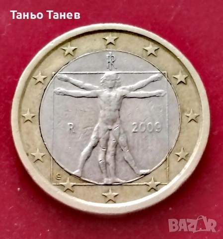 1Евро Италия-2009г със лек дефект, снимка 6 - Нумизматика и бонистика - 54177153