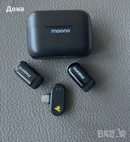НОВ безжичен микрофон MAONO WAVE T1 mini, снимка 4 - Микрофони - 54885728