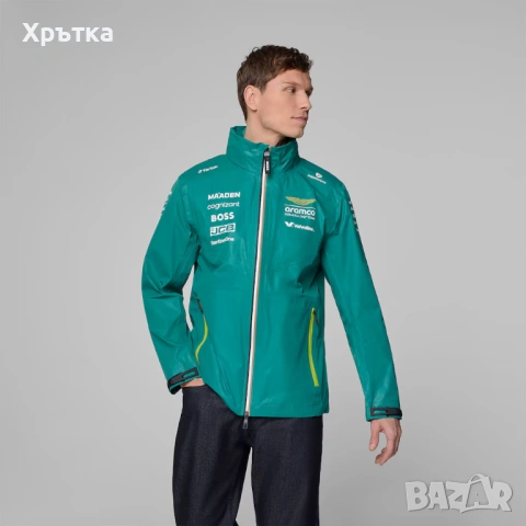Aston Martin x Hugo Boss F1 Team Rain - Оригинално мъжко яке , снимка 4 - Якета - 54633996