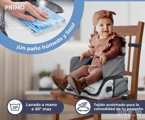 Преносимо столче за хранене и раница 2 в 1 Mobiclinic Kids (Сива маймунка) , снимка 2 - Кенгура и ранички - 55130463
