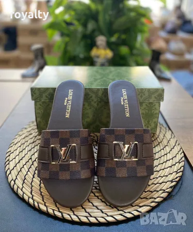 Louis Vuitton Нови Дамски Чехли Луи Витон Различни Цветове , снимка 4 - Чехли - 55329797