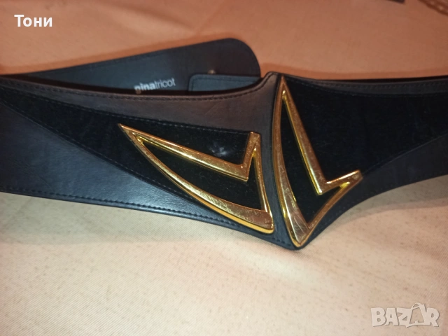 GINA TRICOT Оригинален Шведски Дамски Колан от Естествена Кожа и Натурален Велур , снимка 6 - Колани - 54393571