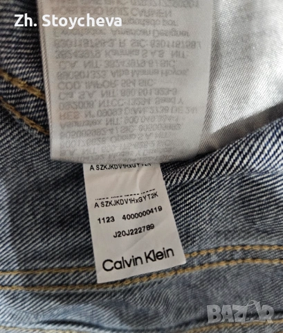 Дамско дънково яке CALVIN KLEIN, снимка 3 - Якета - 54454754