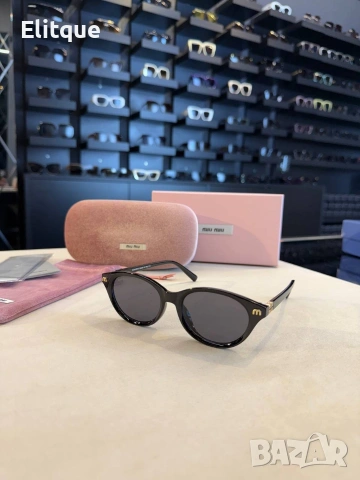 Очила + висок клас калъф + на марката кутия + сертификат + кърпичка Gucci miu miu , снимка 2 - Слънчеви и диоптрични очила - 54384841