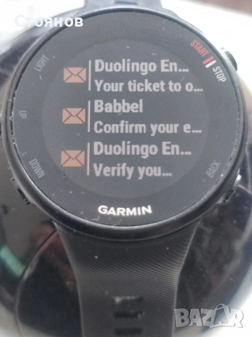 GPS смарт часовник за бягане Garmin Forerunner 45s, снимка 6 - Смарт часовници - 54439197