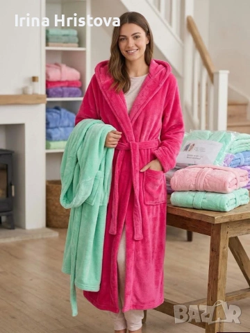 Плюшени домашни халати , снимка 2 - Пижами - 55212498
