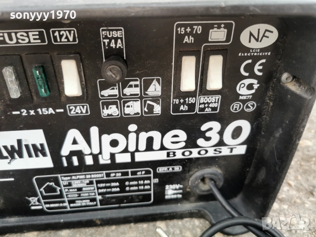 TELWIN ALPINE 30 CHARGER+BOOST-ВНОС SWISS 1104261729, снимка 4 - Аксесоари и консумативи - 54167006