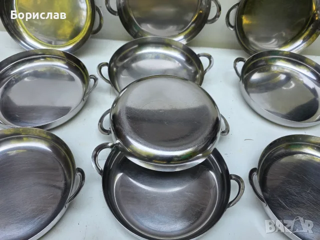Неръждаеми чинии, алпака с дръжки, снимка 4 - Чинии - 55381607