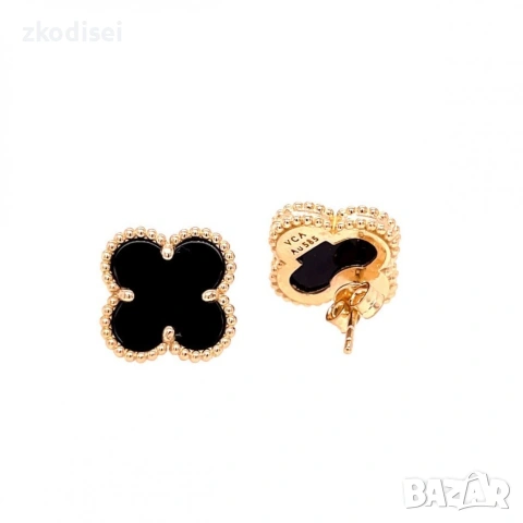 Златни обеци Van Cleef 4,58гр. 14кр. проба:585 модел:37767-2, снимка 2 - Обеци - 54963770