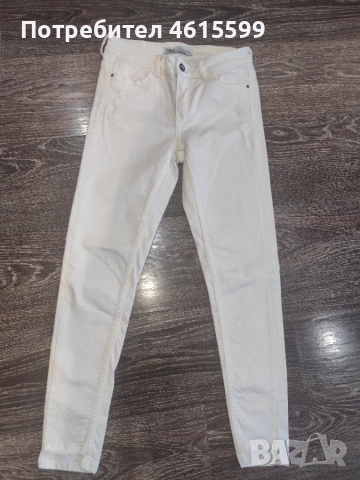 бели дънки на Zara, снимка 2 - Дънки - 55178100