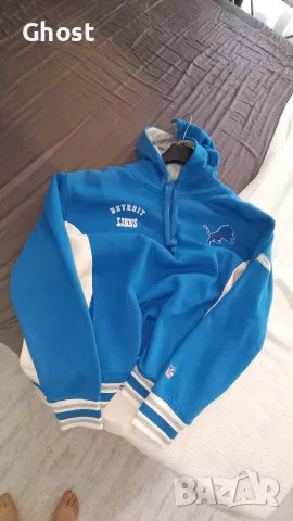 Мъжки суичър с качулка (hoodie) на американския футболен отбор Detroit Lions.