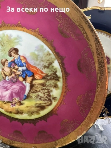 Bavaria Germany  “Kuba Porzellan” Fragonard- абсолютно великолепно плато Код P2249, снимка 13 - Колекции - 54241551