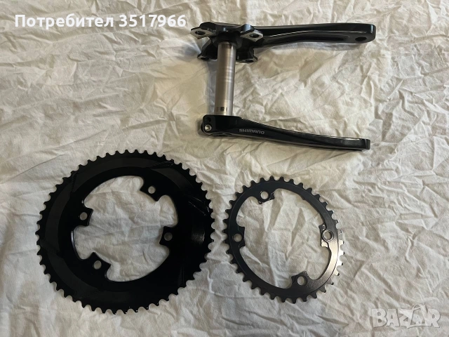 Absolute Black Oval с курбел Shimano , снимка 2 - Части за велосипеди - 55589201