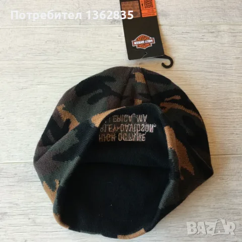 НОВА унисекс камуфлажна зимна шапка HARLEY DAVIDSON от САЩ, снимка 8 - Шапки - 53455126